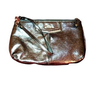 Coach Metallic wristlet